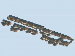 city hotel simple office building - 246 3D Model