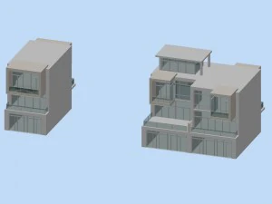 city - alone villa 1102 3D Model
