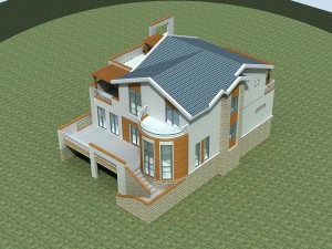 city - alone villa 1107 3D 모델