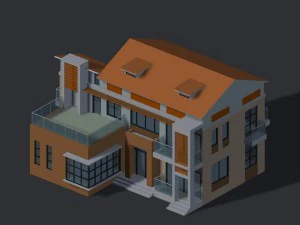 город - одна вилла 1113 3D Модель