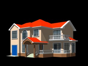 city - alone villa 1114 3D Model