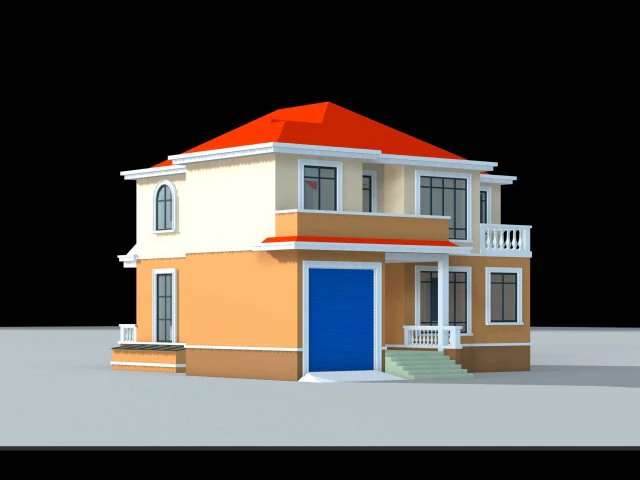 city - alone villa 1117 3D Model .c4d .max .obj .3ds .fbx .stl .blend