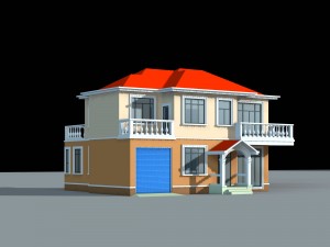 city - alone villa 1118 Model 3D