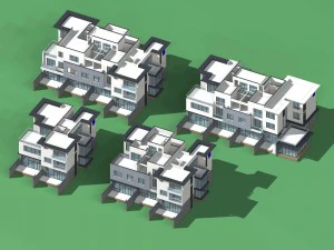 city - alone villa 1119 3D Model
