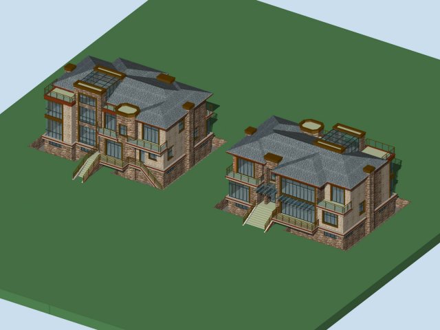 city - alone villa 1120 Modèle 3D .c4d .max .obj .3ds .fbx .stl .blend 