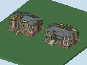 city - alone villa 1120 3D Model
