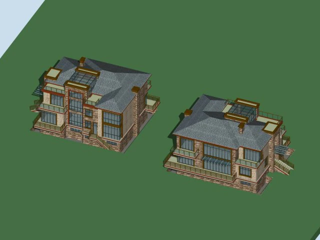 city - alone villa 1121 3D Model .c4d .max .obj .3ds .fbx .stl .blend