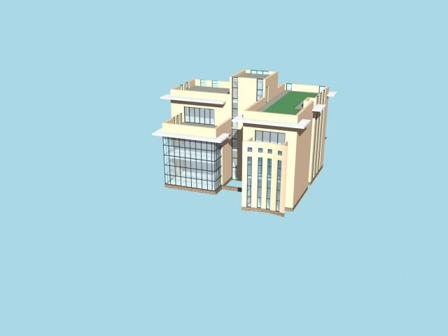 city - alone villa 1123 3D Model .c4d .max .obj .3ds .fbx .stl .blend 