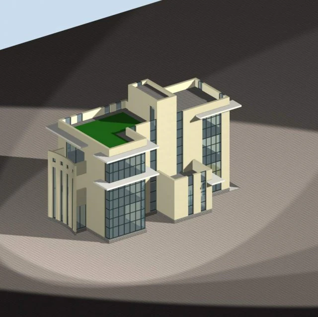 city - alone villa 1124 3D Model .c4d .max .obj .3ds .fbx .stl .blend 