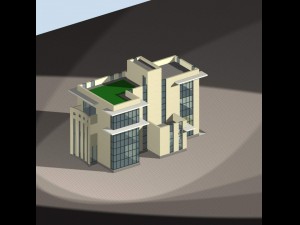 city - alone villa 1124 3D Model