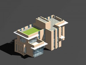 city - alone villa 1125 Model 3D