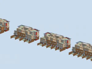 şehir - yalnız villa 1134 3D Model