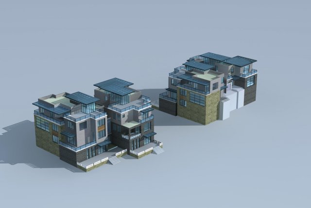 city - alone villa 1137 Modèle 3D .c4d .max .obj .3ds .fbx .stl .blend 