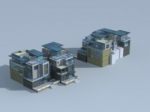 city - alone villa 1137 3D Model