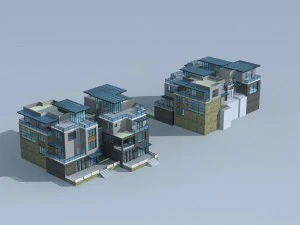 город - одна вилла 1137 3D Модель