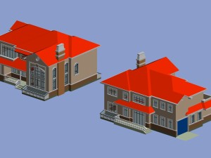 city - alone villa 1139 Modèle 3D