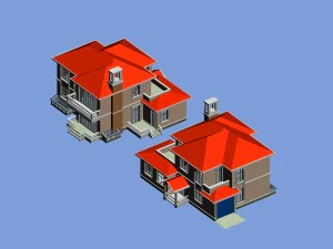 शहर - अकेला विला 1140 3D मॉडल