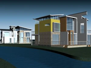 Stadt - Alleinvilla 1143 3D Modell