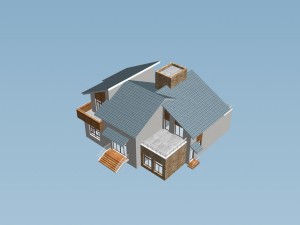 city - alone villa 1147 3D-Modell
