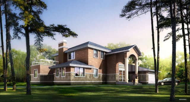 city - alone villa 1149 3D Модель .c4d .max .obj .3ds .fbx .stl .blend 