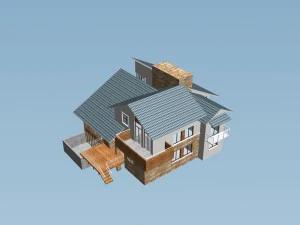 城市-独栋别墅1150 3D 模型