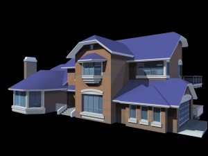 city - alone villa 1156 3D 모델