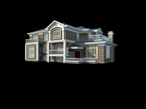 city - alone villa 1160 3D Model