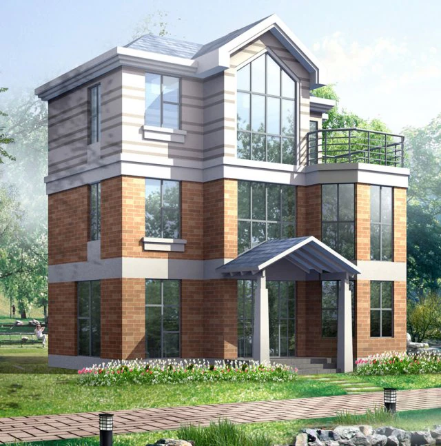 city - alone villa 1163 3D Model .c4d .max .obj .3ds .fbx .stl .blend