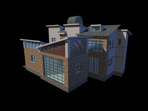 city - alone villa 1165 3D Model