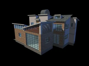 city - alone villa 1165 3D Model
