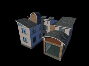 city - alone villa 1166 3D Model
