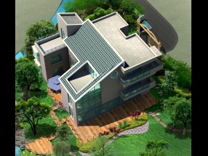 city - alone villa 1170 3D Model