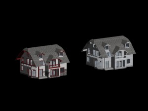 city - alone villa 1172 Model 3D