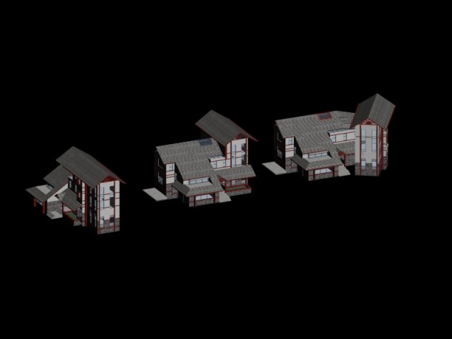 city - alone villa 1173 3Dモデル .c4d .max .obj .3ds .fbx .stl .blend 