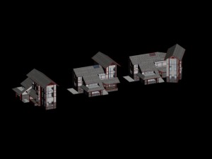 city - alone villa 1173 3D Модель