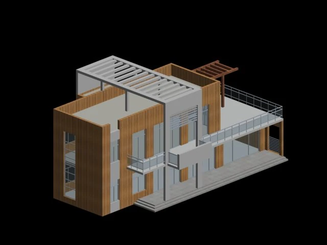 city - alone villa 1174 3D Model .c4d .max .obj .3ds .fbx .stl .blend