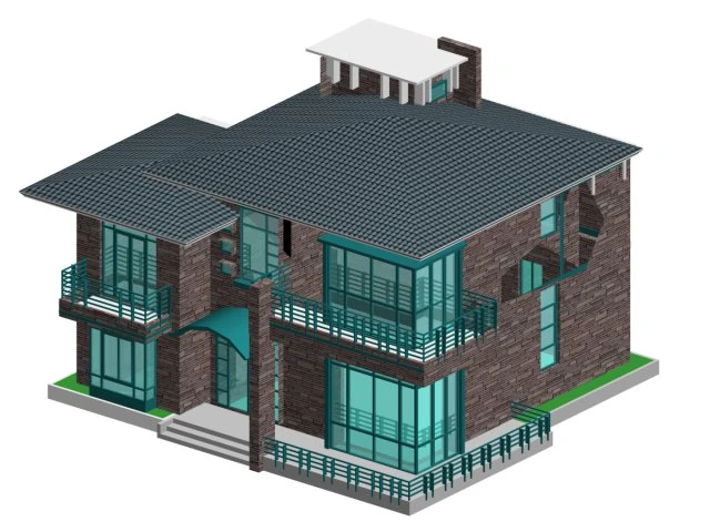 city - alone villa 1178 3D Model .c4d .max .obj .3ds .fbx .stl .blend 