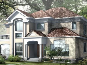 शहर - अकेला विला 1184 3D मॉडल