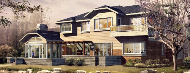city - alone villa 1186 3D 모델 .c4d .max .obj .3ds .fbx .stl .blend 