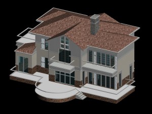 city - alone villa 1191 3D Модель