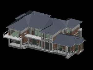 city - alone villa 1194 3D Model