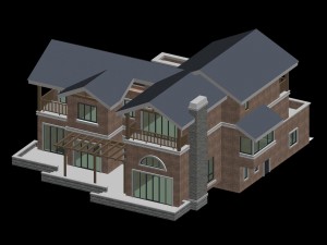 city - alone villa 1196 Modello 3D