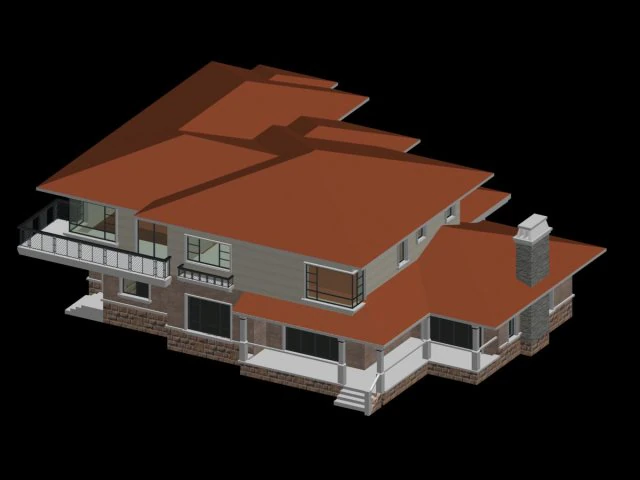 city - alone villa 11101 3D Model .c4d .max .obj .3ds .fbx .stl .blend
