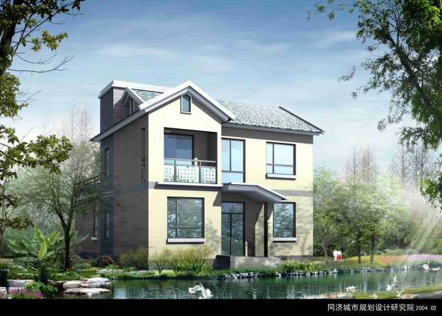 city - alone villa 11106 3D Model .c4d .max .obj .3ds .fbx .stl .blend 