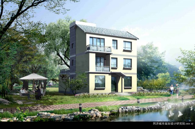 city - alone villa 11107 3D Model .c4d .max .obj .3ds .fbx .stl .blend 