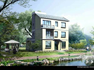 miasto - samotna willa 11107 Model 3D