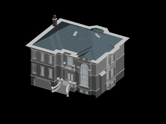 city - alone villa 11120 Modèle 3D .c4d .max .obj .3ds .fbx .stl .blend 