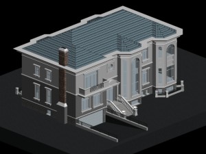 city - alone villa 11123 3D Модель
