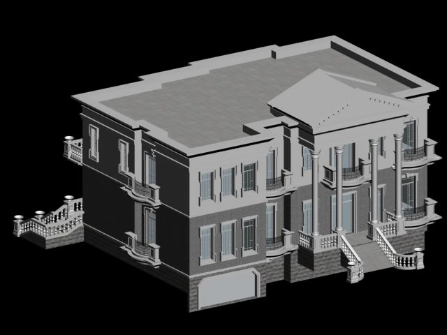 city - alone villa 11124 3D Model .c4d .max .obj .3ds .fbx .stl .blend 