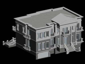 शहर - अकेला विला 11124 3D मॉडल